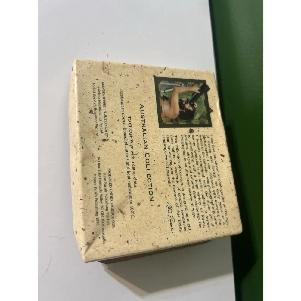 Vintage 1993 Steve Parish Australian Collection Coasters Set of 4 Wildlife Art